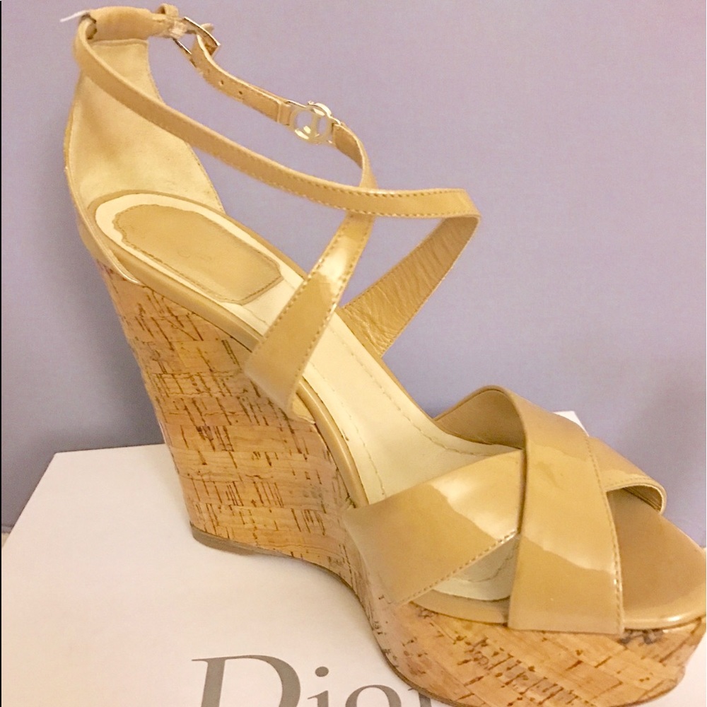 Dior Nude Cork Wedges - Picture 3 of 8